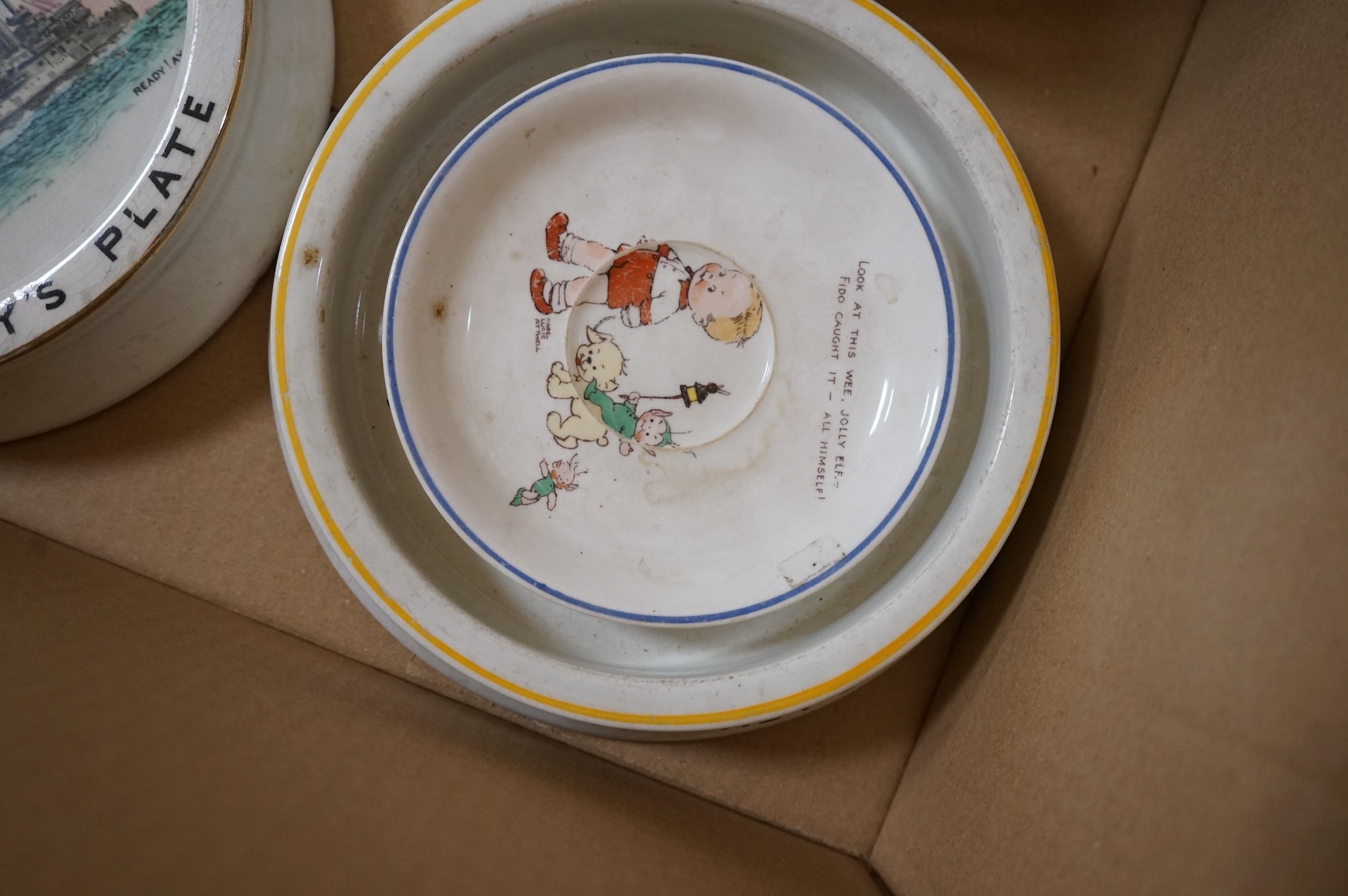 A collection of mixed nursery china from the 1930’s to 70’s, including Mabel Lucy Attwell and Bunnykins etc